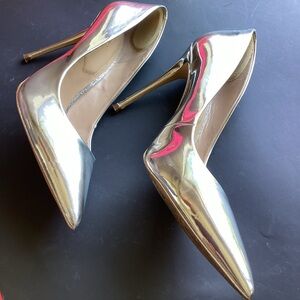 ALDO silver mirror pumps